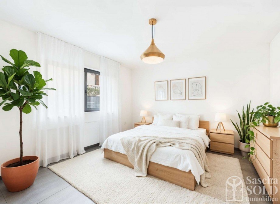 Schlafzimmer - Einrichtungsbeispiel Erdgeschosswohnung Kirkel