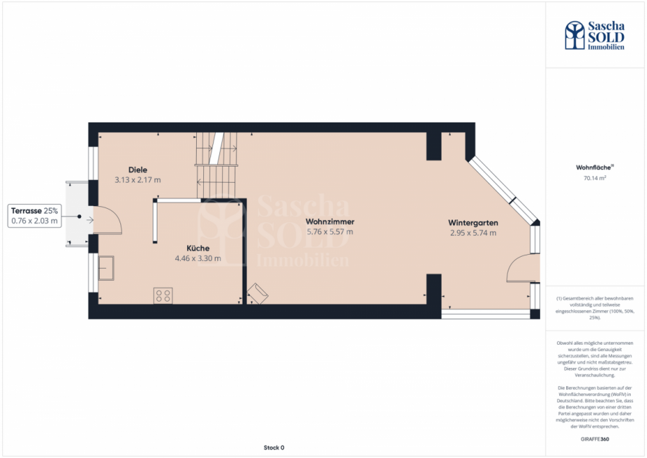 Grundriss - EG Reihenendhaus Sankt Ingbert