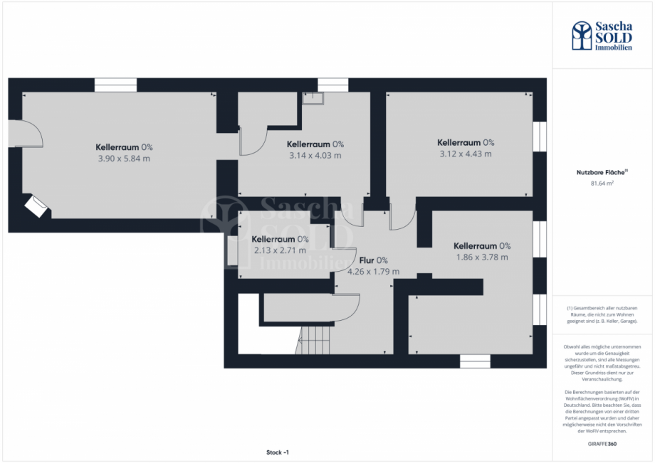 Grundriss - Keller Zweifamilienhaus Sankt Ingbert