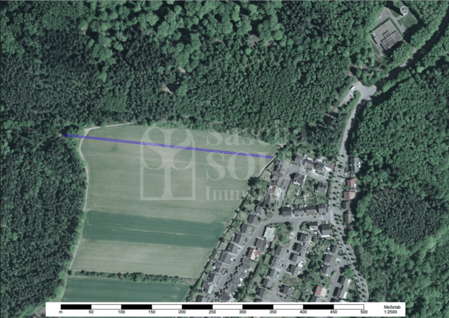 Satellitenansicht - Parzelle 2 Land- / Forstwirtschaft - Grdst. Dillingen/Saar