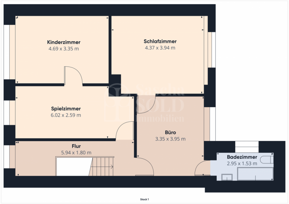 Obergeschoss Einfamilienhaus Wiebelskirchen
