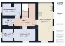 Grundriss - KG Charmante Liegenschaft ideal f�r Singles oder Paare - mit Garten, Terrasse, Balkon und Stellplatz