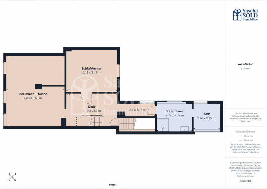 Obergeschoss Reihenmittelhaus Sankt Ingbert