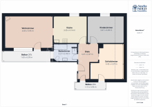 Grundriss - Obergeschoss Freistehendes Zweifamilienhaus in super Lage - mit Garten, Balkon und Garage in St. Ingbert