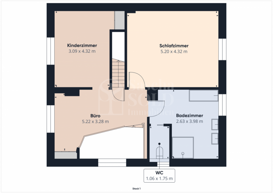 OG - Grundriss Doppelhaush�lfte Bexbach
