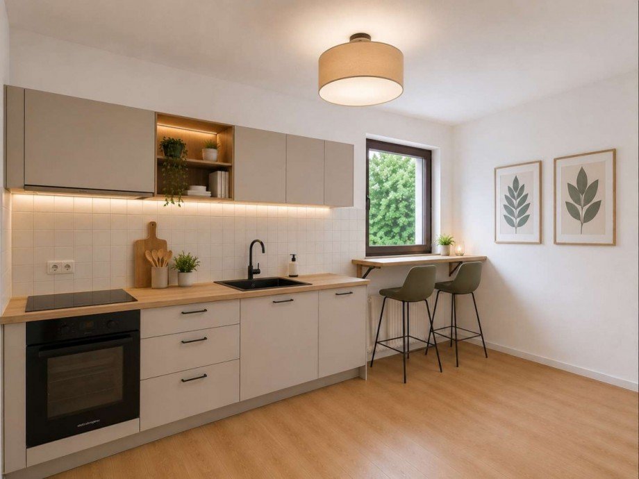 Einrichtungsbeispiel (KI generiert) Etagenwohnung Sankt Ingbert