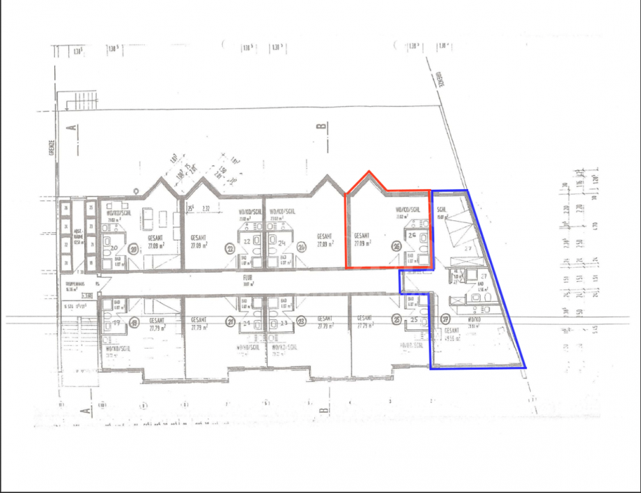 Grundriss W26+W27 Mehrfamilienhaus Saarbr�cken