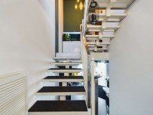 Treppenhaus Modernes Reihenendhaus in St. Ingbert - S�d mit K�che, Sauna, Wintergarten, Garage und Dachterrasse