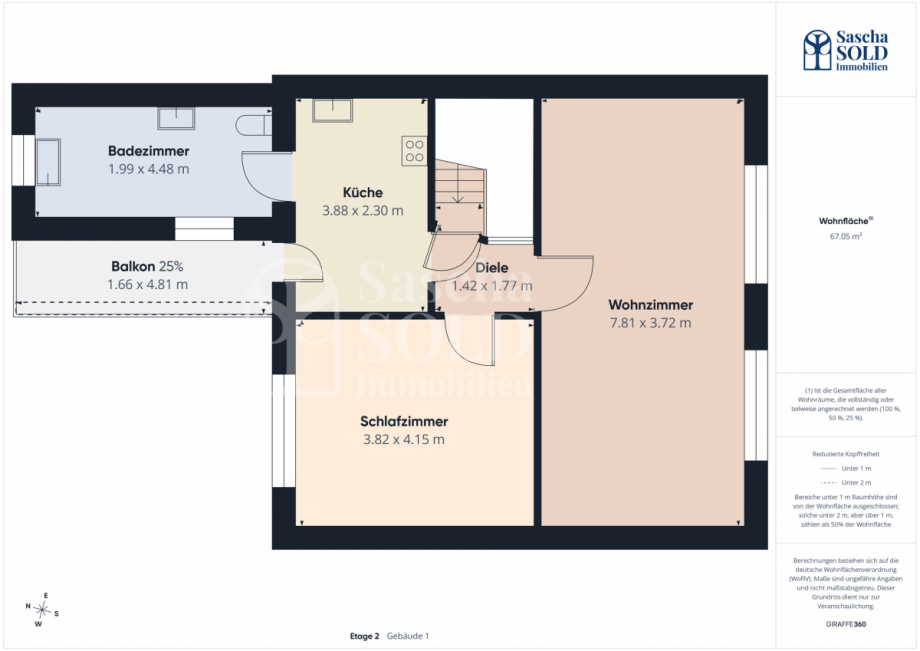 Grundriss - 2. OG Doppelhaush�lfte Spiesen-Elversberg