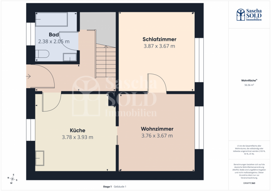 Grundriss - 1. OG Doppelhaush�lfte Spiesen-Elversberg