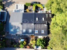 Drohnenaufnahme Modernes Reihenendhaus in St. Ingbert - S�d mit K�che, Sauna, Wintergarten, Garage und Dachterrasse