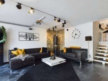 Wohn- und Esszimmer Modernes Reihenendhaus in St. Ingbert - S�d mit K�che, Sauna, Wintergarten, Garage und Dachterrasse