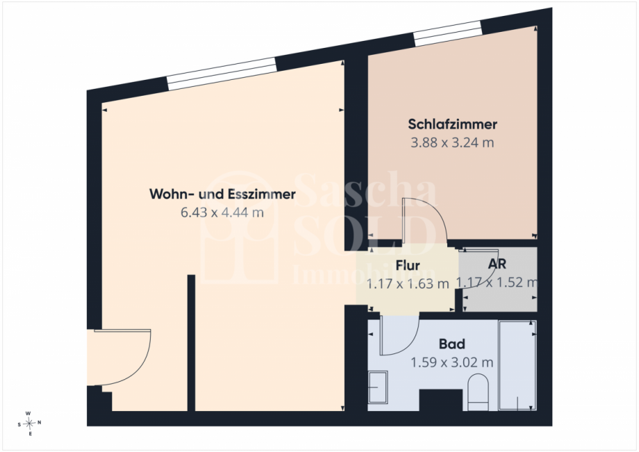 Grundriss Etagenwohnung Sankt Wendel