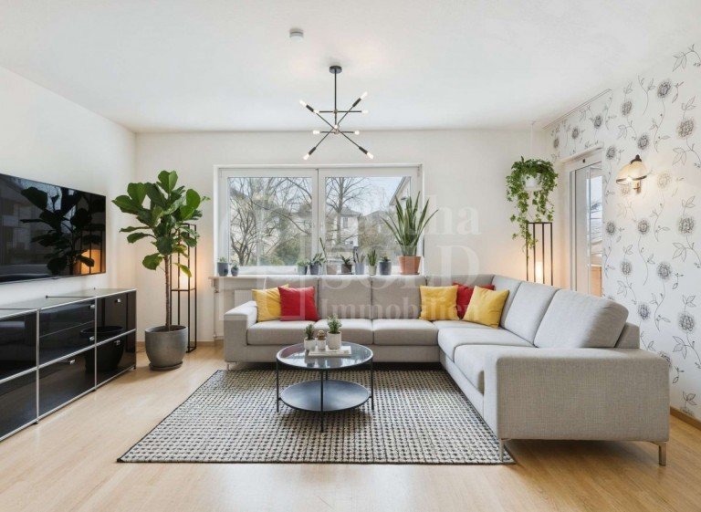 Wohnzimmer - Einrichtungsbeispiel Sankt Ingbert - Saarpfalz-Kreis Etagenwohnung Helle 3-ZKB-Wohnung mit S�dwestbalkon, Garage in guter Lage von St. Ingbert-S�d