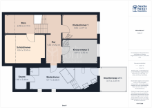 Grundriss - OG Modernes Reihenendhaus in St. Ingbert - S�d mit K�che, Sauna, Wintergarten, Garage und Dachterrasse