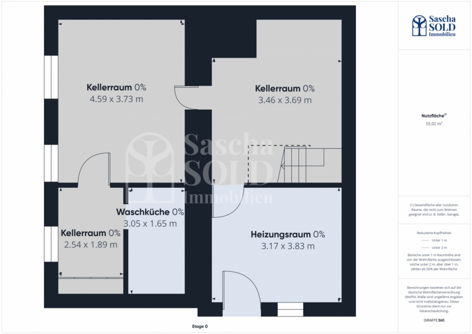 Grundriss - KG Reihenendhaus Friedrichsthal