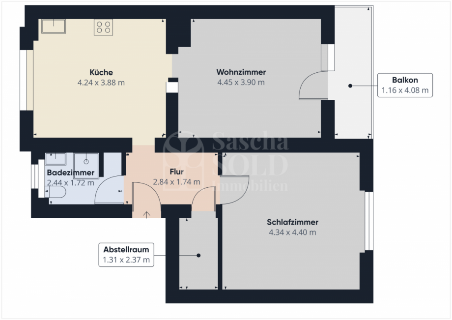 Grundriss Erdgeschosswohnung Spiesen-Elversberg