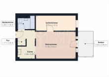 Grundriss Kapitalanlage in Saarbr�cken - 2-Zimmer-Wohnung mit Balkon auf dem Rastpfuhl